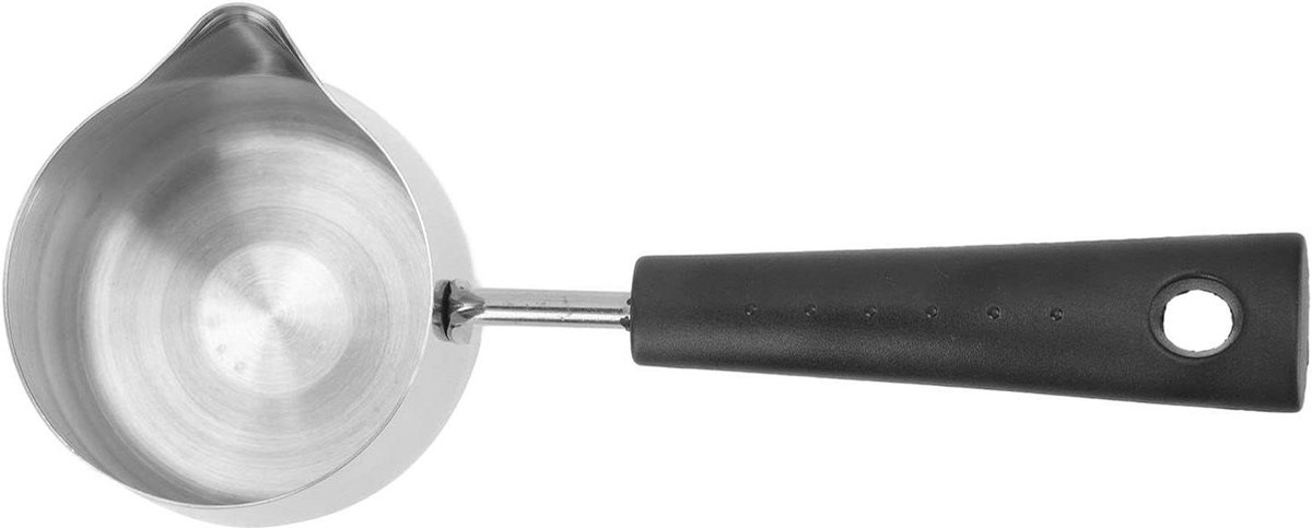 Koffiekan Ringkern - Opschuimkan Melk - Koffie Bereiden - Lange Handgreep - 350 ml - Zilver