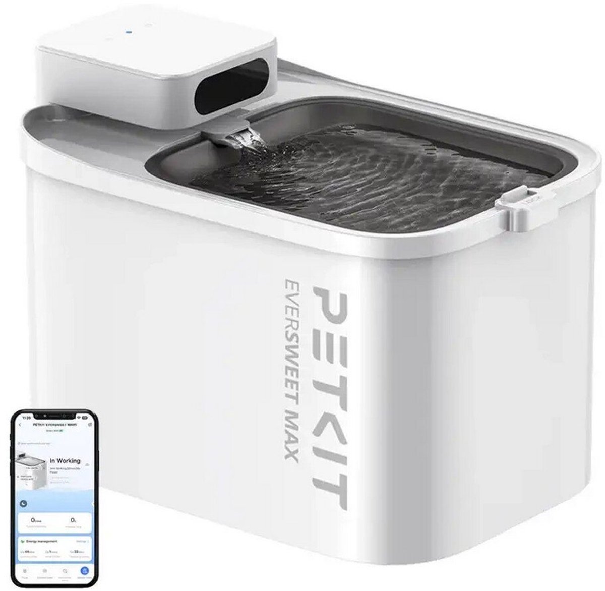 Petkit - Eversweet Max - Automatische drinkfontein voor kat en hond - 3L Kat Drinkfontein - Geruisloos - met Filter