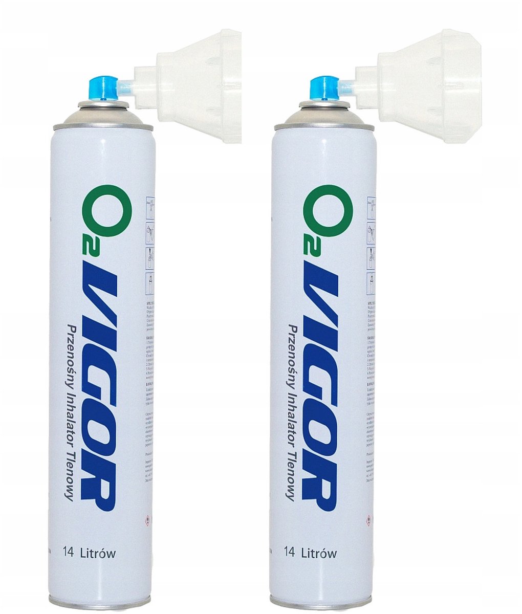 In-Blik-inhalatiezuurstof 99% O2 14l -zuurstoftherapie - 2 stuks