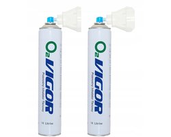 In-Blik-inhalatiezuurstof 99% O2 14l -zuurstoftherapie - 2 stuks