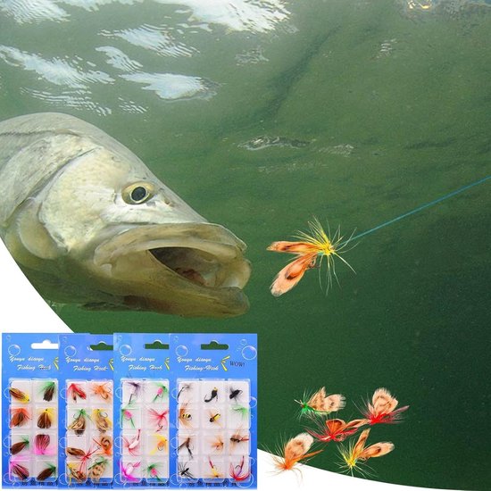Vliegenvisaas Forel - Kunstaas Set - Vissen Op Baars - Realistisch Ontwerp - 48 Stuks - Uniek — afbeelding 2