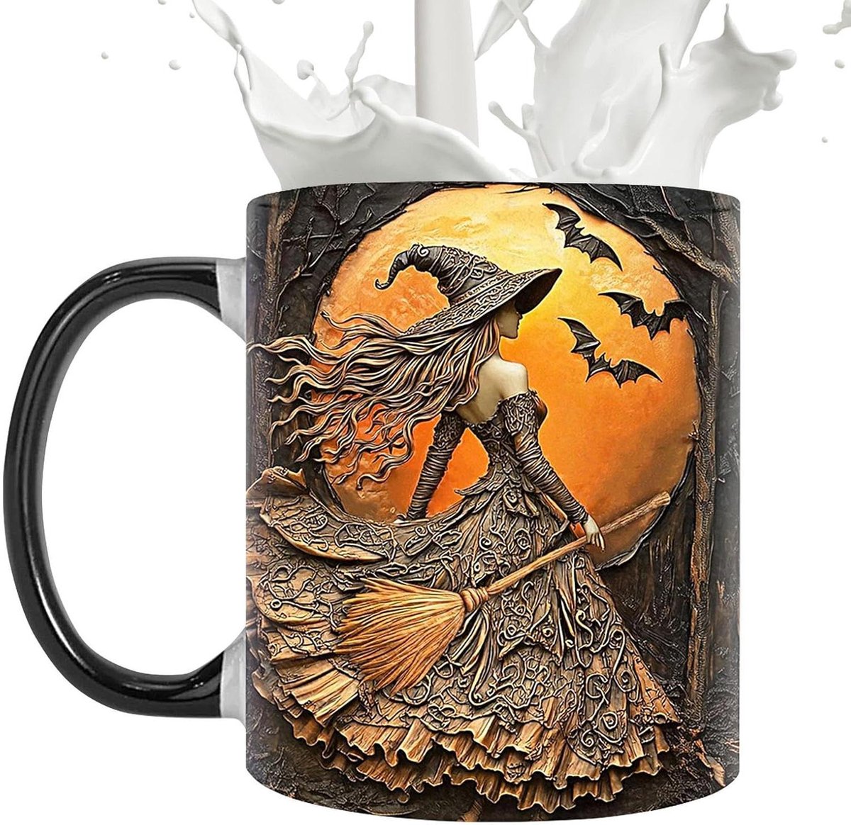 Heksenmok - Theekop - Halloween versiering - Robuust keramiek - 350 ml - Gekleurd
