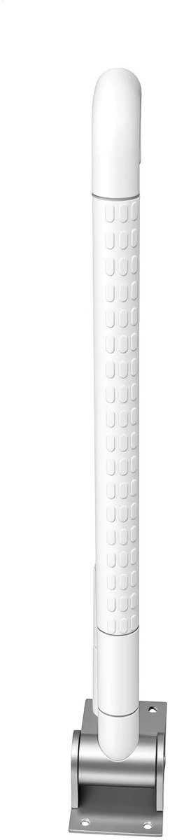 Venzor - Inklapbare Toiletsteun - Wit – Roestvrijstalen Wandbeugel - Antislip Grip - Nachtlicht