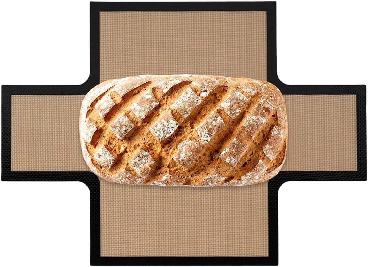 Herbruikbare bakmat - Anti-aanbak mat - Brood bakken - Vaatwasmachinebestendig - 39 x 29 cm - Zwart