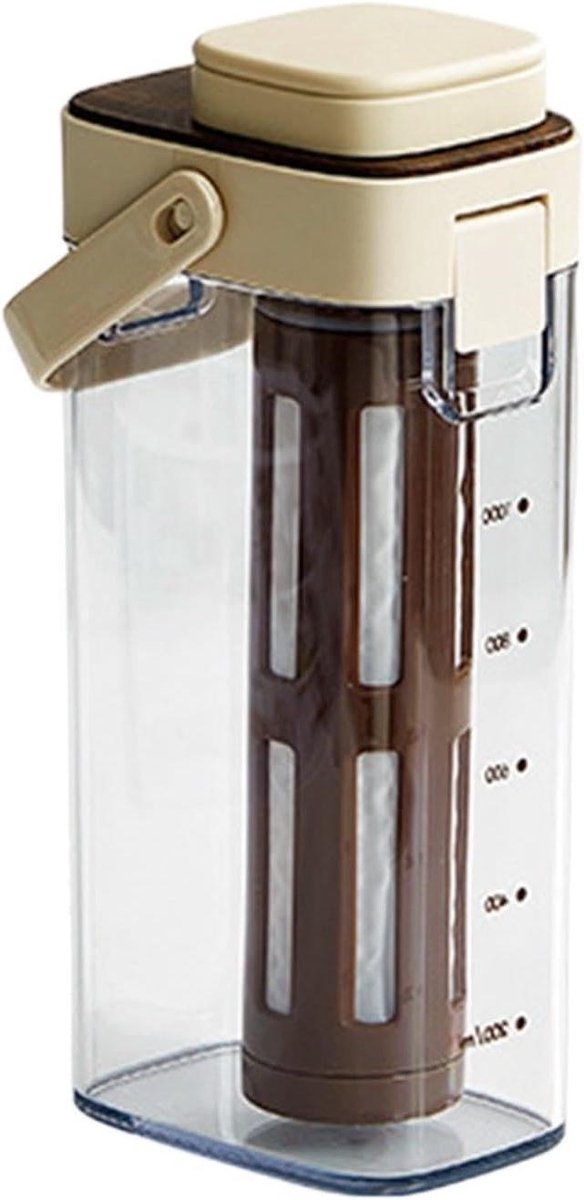 Koffiezetapparaat Jar - Drankcontainer IJsthee - Verfrissende Dranken Maken - Luchtdichte Deksel - 1000ml Capaciteit - Lichte Koffie