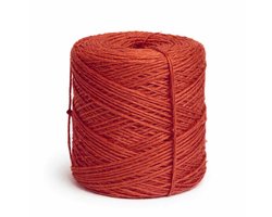 Jutetouw – Rode natuurvezel – Rood – 470 meter – Vlaskoord