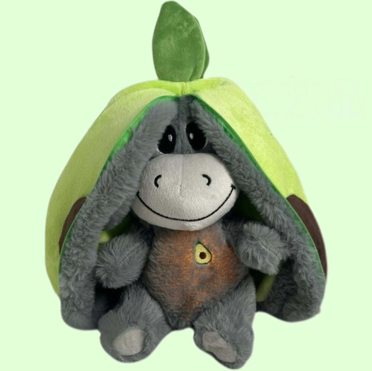 Breathing ezel Knuffel - Ademende Knuffel - Interactieve knuffels - Ademhaling Knuffel ezel - Kalmerend ezel Knuffel - Zacht speelgoed dat ademt met geluid reliëfpluche voor volwassenen en baby - groen