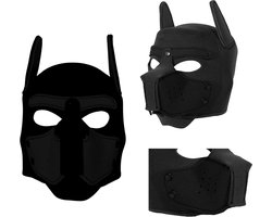 Honden Masker - Zwart - Puppy Play - BDSM Roleplay & Cosplay - Unisex - Sex Speeltjes Toys - Erotiek - Bondage Masker - OneSize