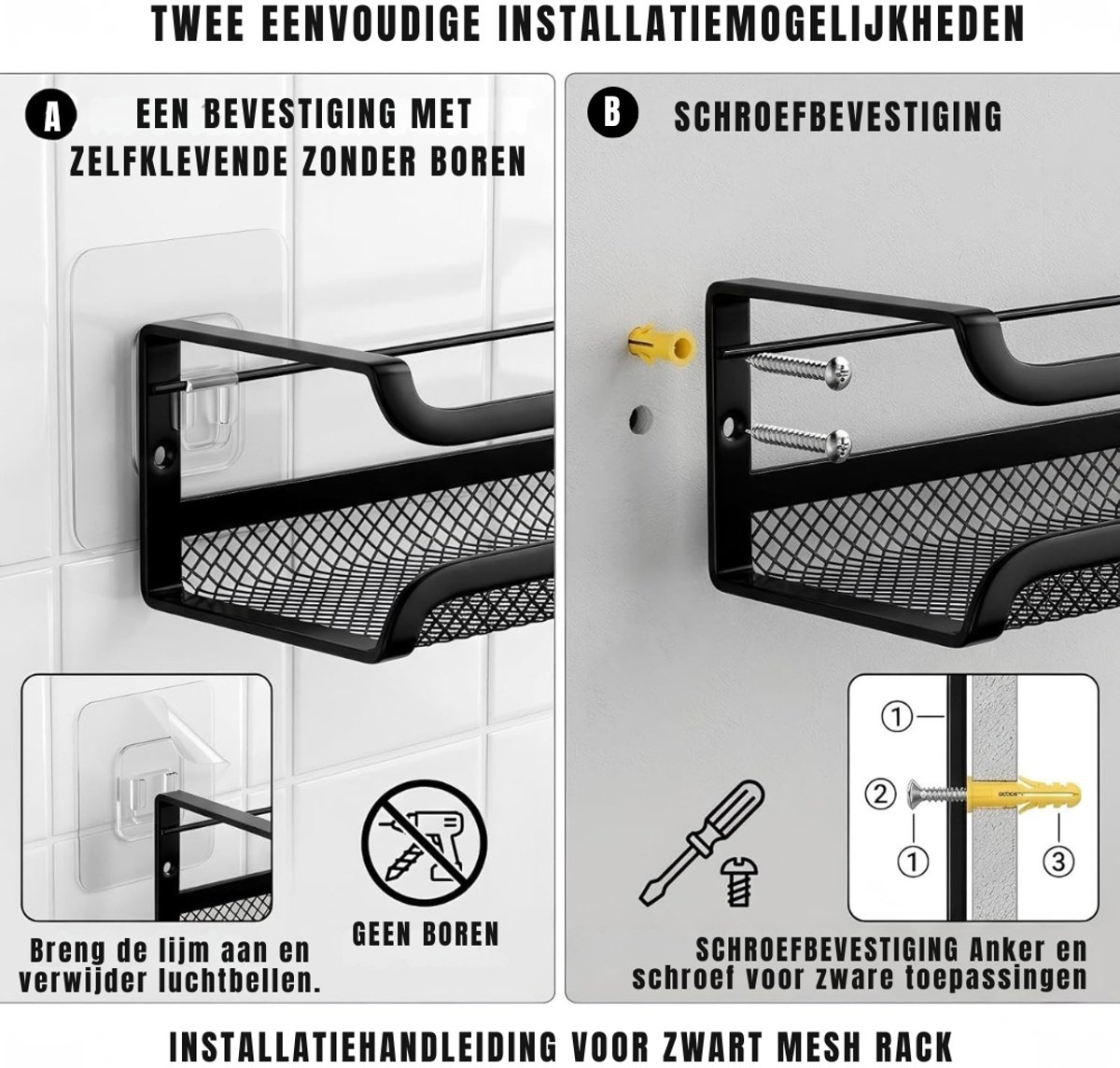 KAD® Kruidenrek - Kruidenpotjes - Ruimtebesparend & Overzichtelijk - Kruidenrek Staand - Zwart - 7cm x 29cm x 7cm