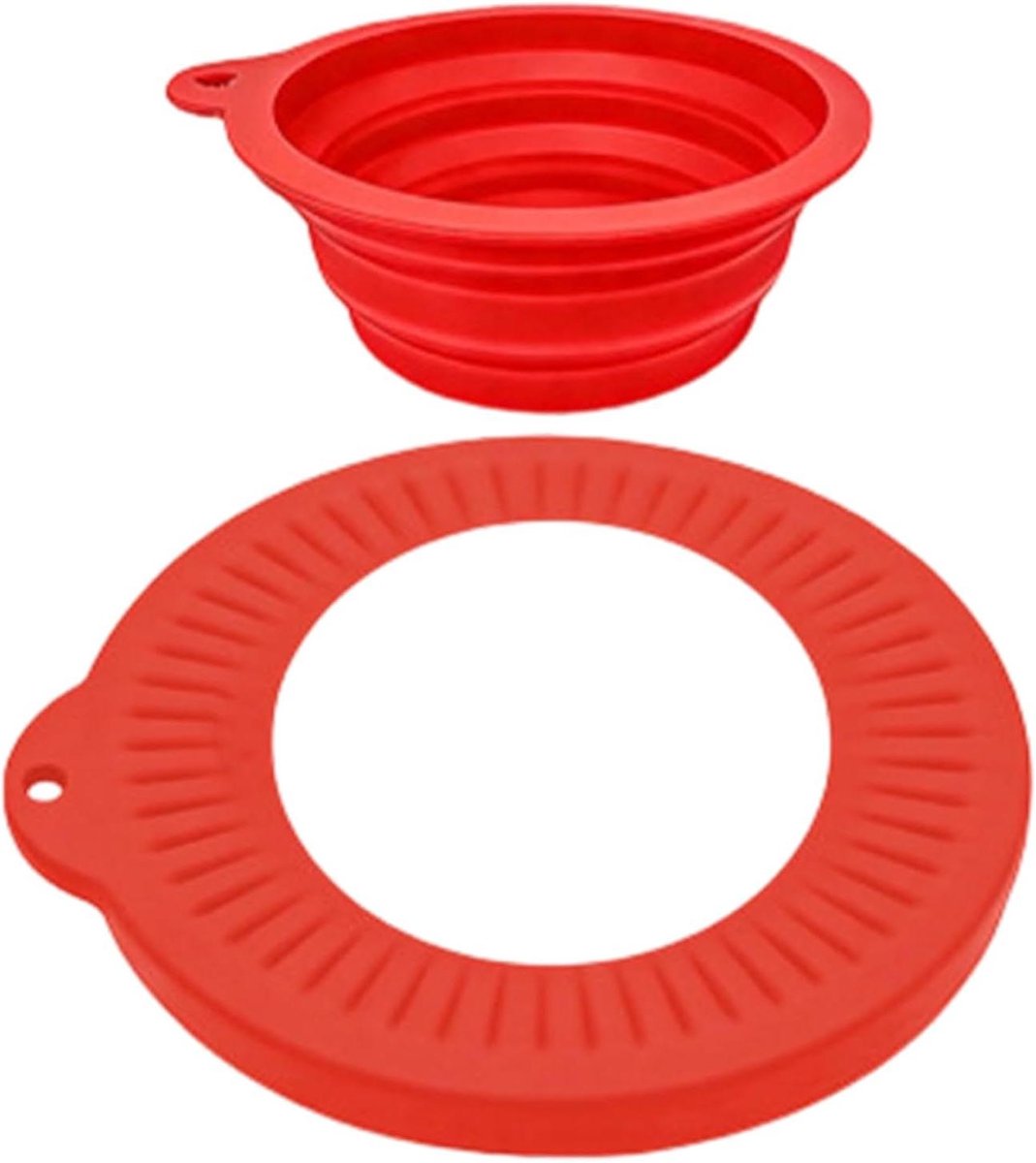 Mixer Spatbeschermer - Mengkom Kap - Schoon Bakken - Instelbare Gietrand - 4.3-4.7 Liter - Rood