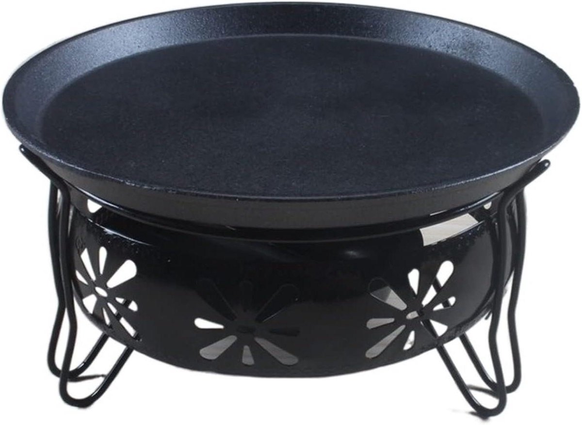 Draagbare Grill - Buiten Koken - Outdoor Barbecue - Hittebestendig Ijzer - Voor 3-5 Personen - Zwart