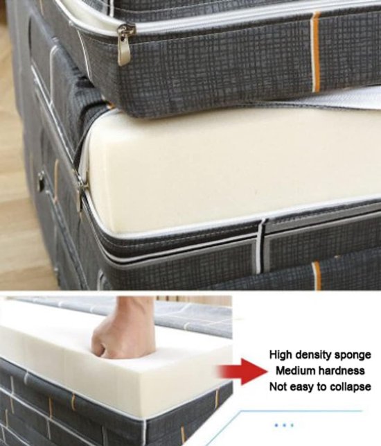 Opvouwbare Matras - Gastbed Vloer - Comfortabel Slapen - Traagschuim Vulling - 200x80x10cm - Roze — afbeelding 3