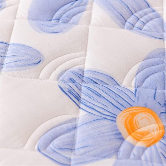 Japanse Futon Matras - Zachte Vloerbedekking - Comfortabel Slapen - Opvouwbaar Ontwerp - 180x200cm - Blauw — afbeelding 2