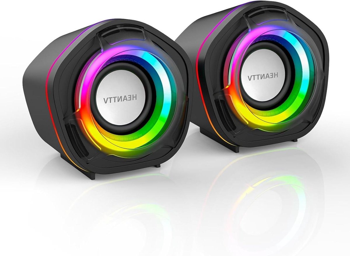 Computer Speakers - Mini Geluid - Muziek Luisteren - Stereo Geluid - 9.6 cm - Meerkleurig