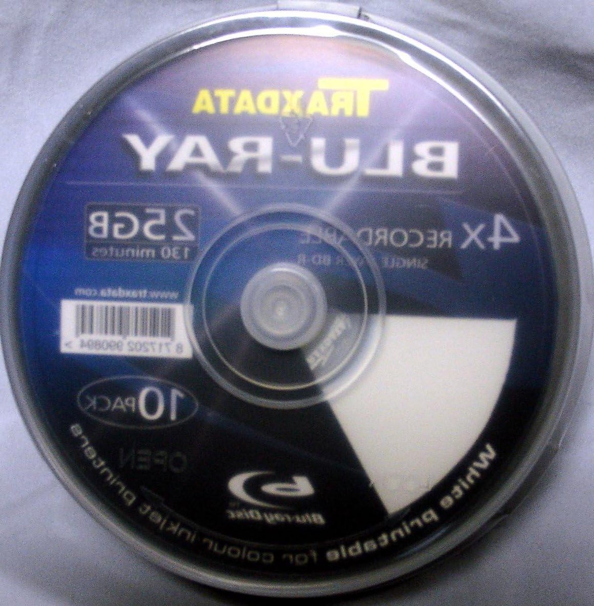 Blanco Blu-Ray Schijven - BD-R Media - Opslag Data - Inkjet Printbaar - 25GB 10 Pack - Wit