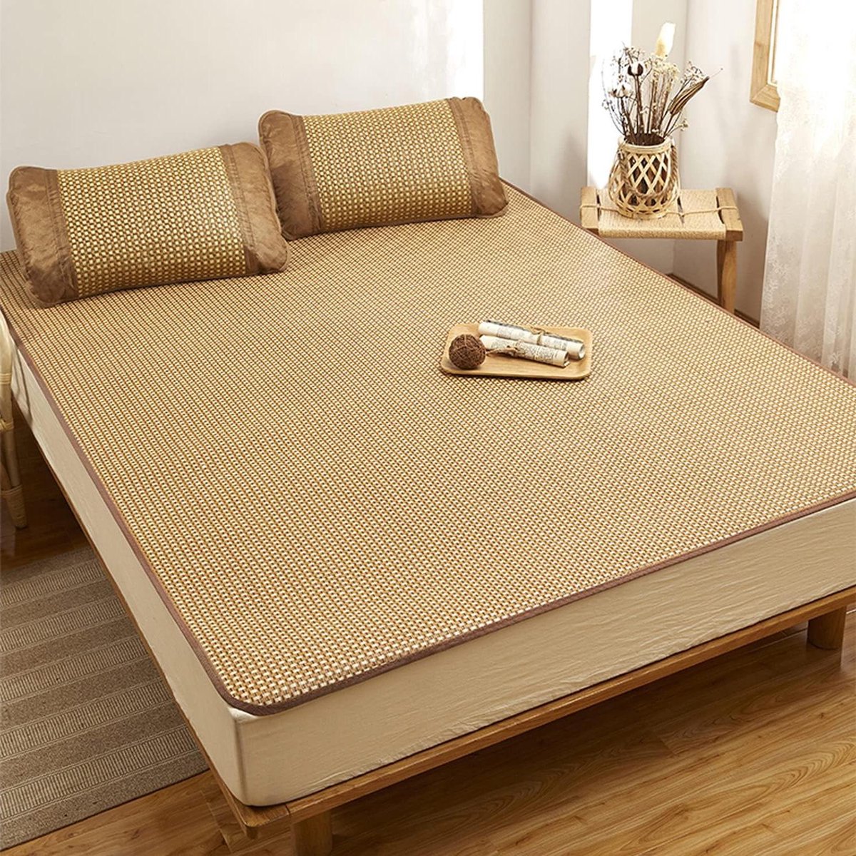 Zomer Matras - Koel Slaapkussen - Koel Slapen - Dubbelzijdig Gebruik - Single - Geel