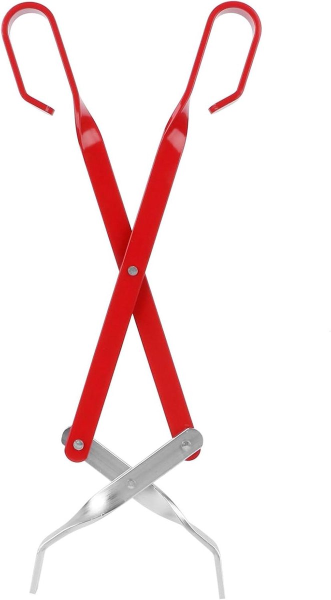 Barbecuetang - Keukentang Grilltang - Buiten Koken - Extra Lange Steel - 38.8 cm - Rood