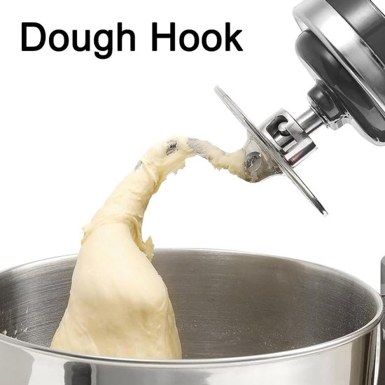 Deeghaak/mixeraccessoire Geschikt voor KitchenAid 4.5/5QT roestvrijstalen mixer/nietmachine/kneedmachine van Merkloos — afbeelding 4