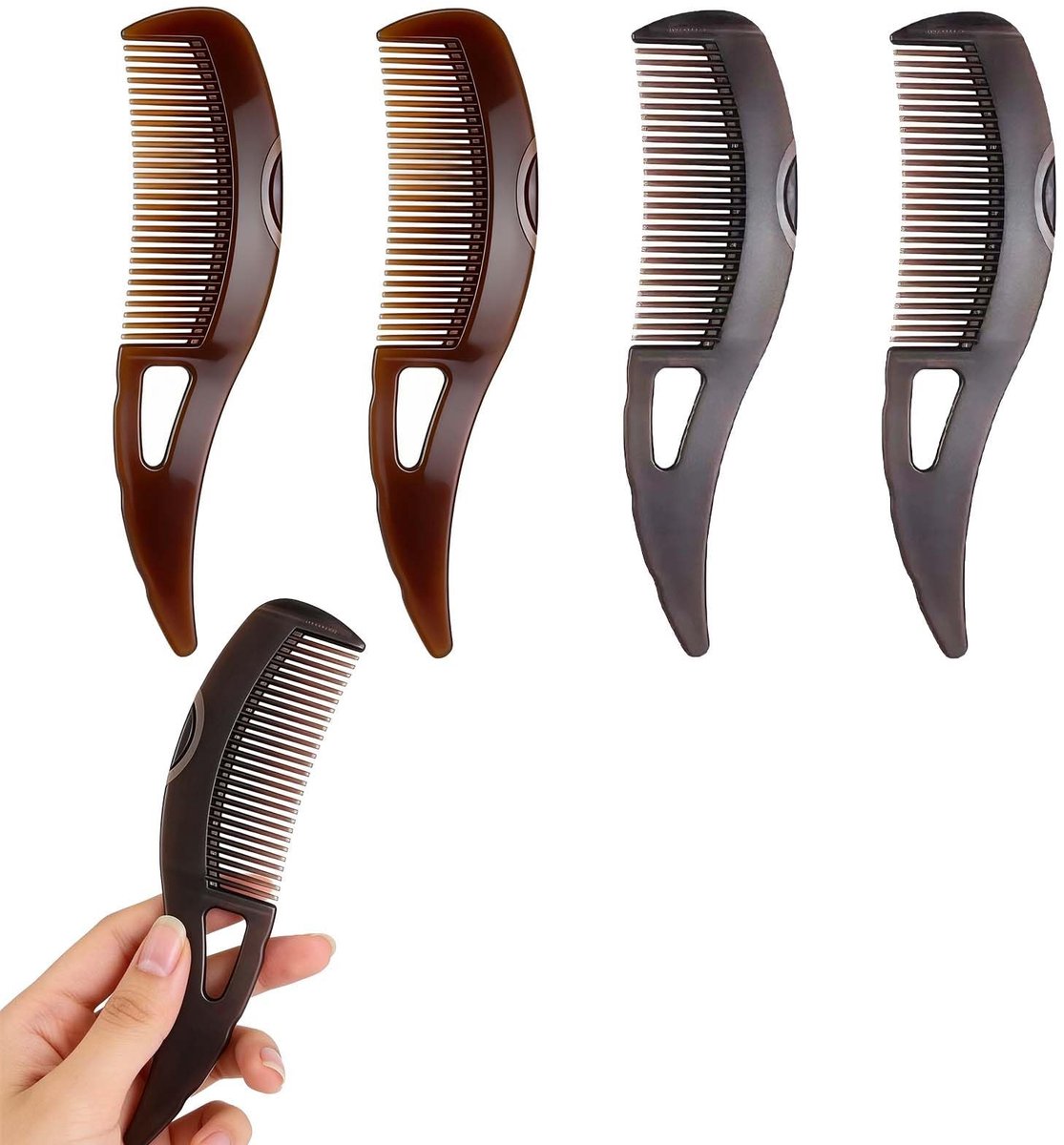 Dailygoods - Set van 4 Massage-Haarkammen voor Hoofdhuidverzorging