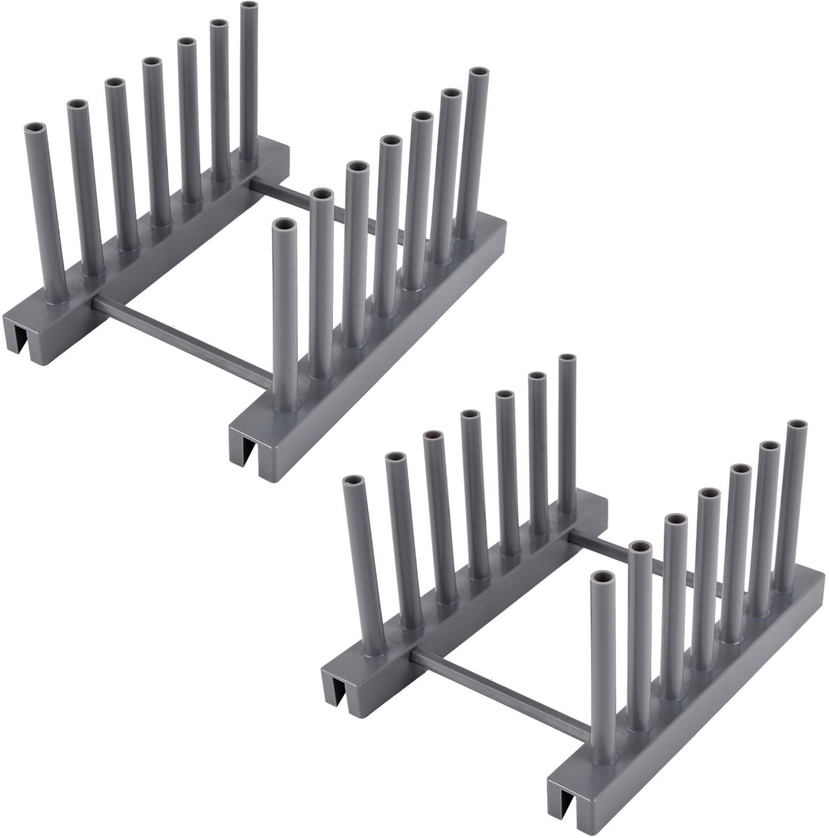 Dailygoods - Dailygoody - Pot Schotel Deksel Rack - Organizer voor Keukengerei - Grijs - Afdruiprek - Ruimtebesparend - Geschikt voor Kasten - 2 Stuks