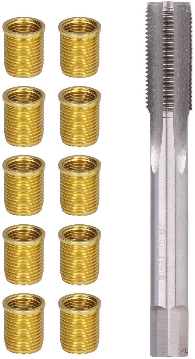 Dailygoods - Dailygoody - Bougiereparatiegereedschap - High Speed Steel - Professioneel - Reparatieset - Auto-accessoires - Geschikt voor automotoren