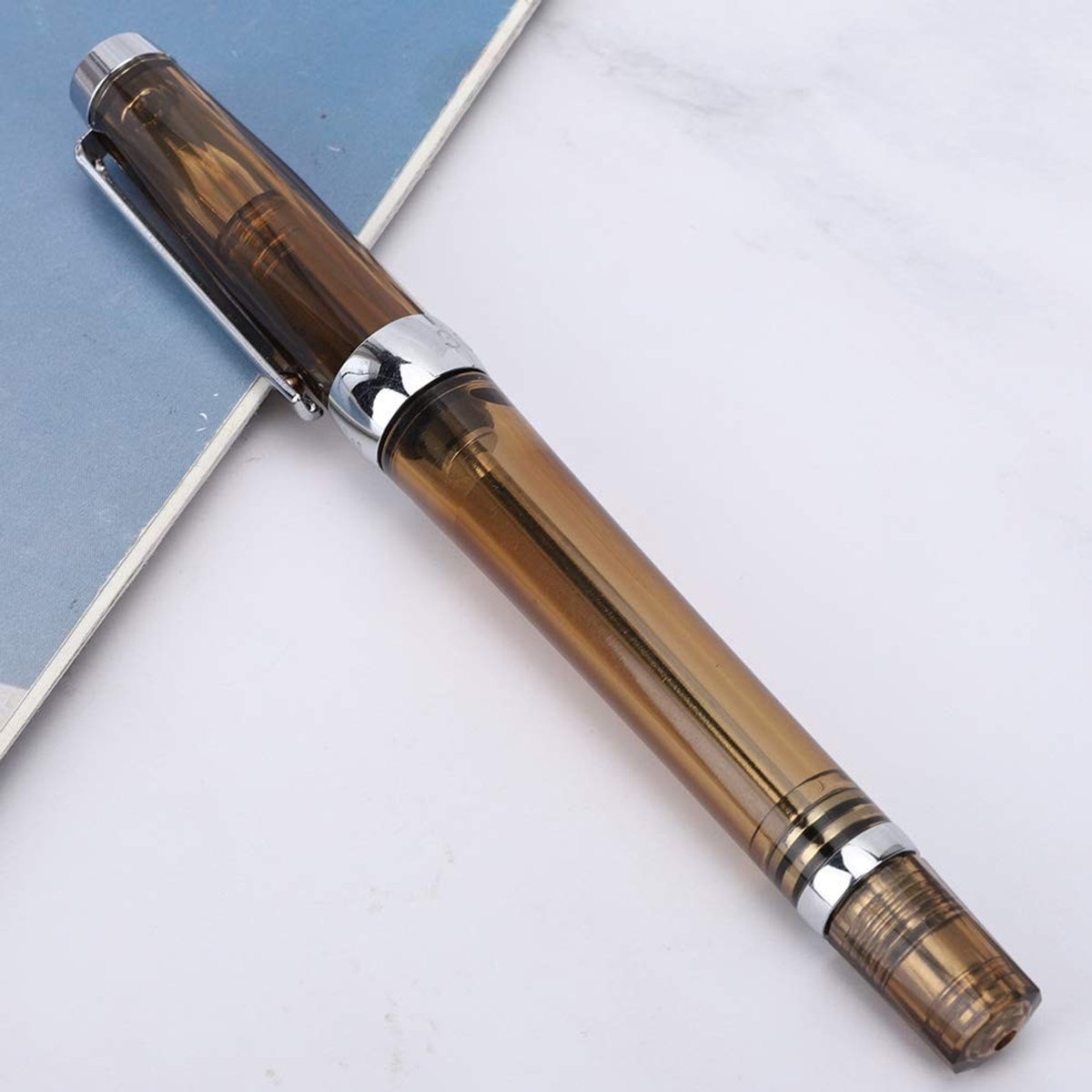 Dailygoods - Transparante Vulpen met 0,5 Mm Punt voor Glad Schrijven