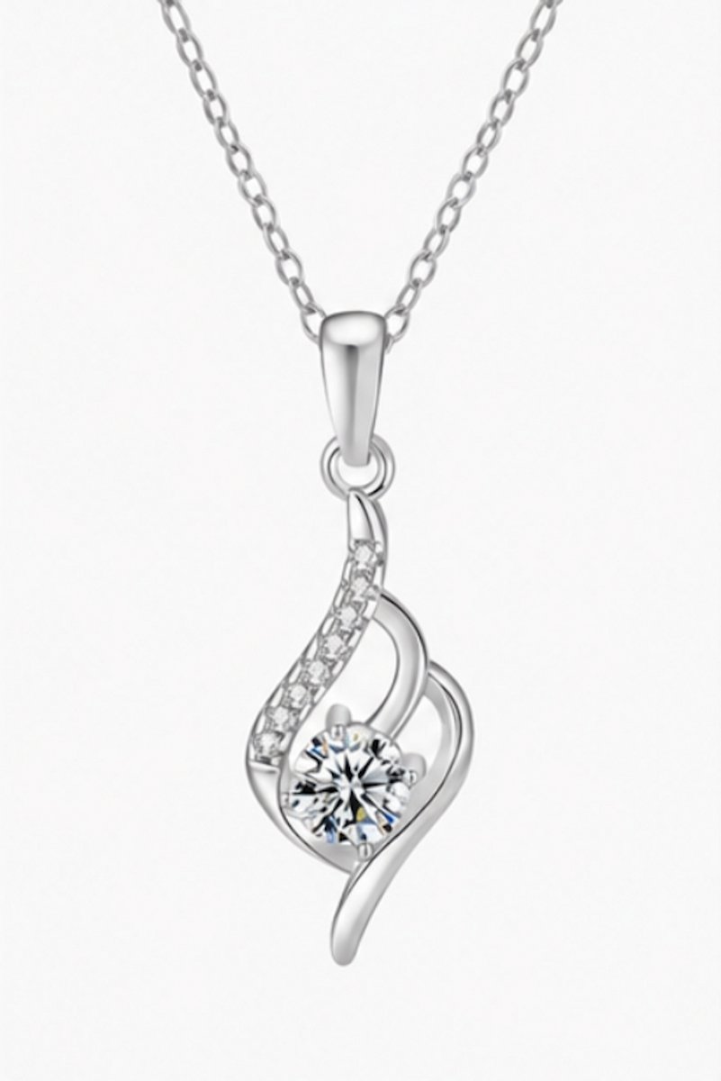 Luxe ketting - verguld - Zirkonia - Stijlvolle ketting - Zilverkleurig - Roestvrijstalen -cadeau -Valentijn - Liefde - Verrassing