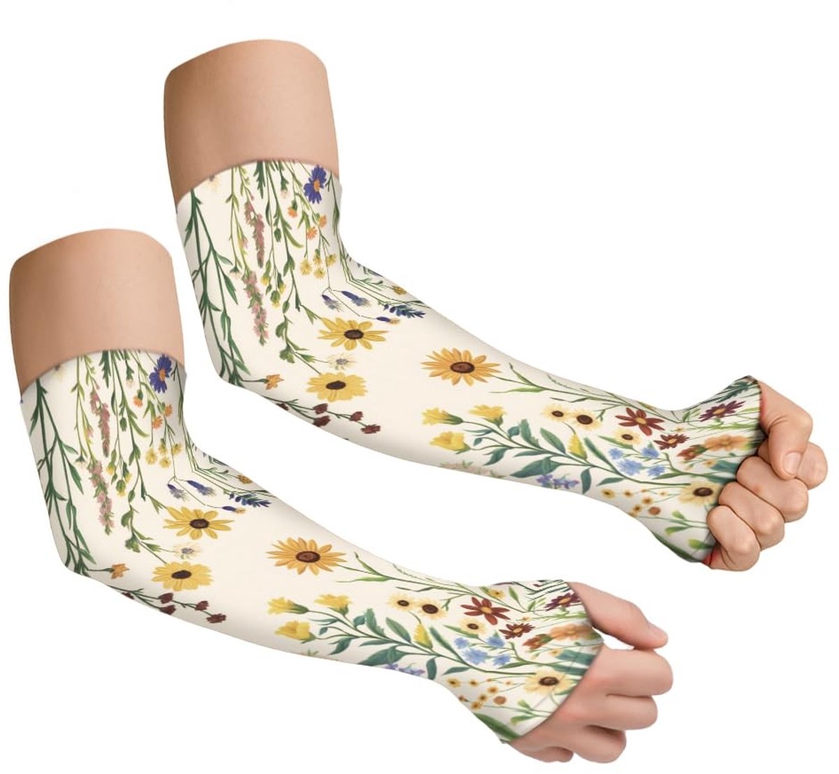 Dailygoods - Tuinieren Mouwen met Retro Bloemenpatroon voor Zonbescherming