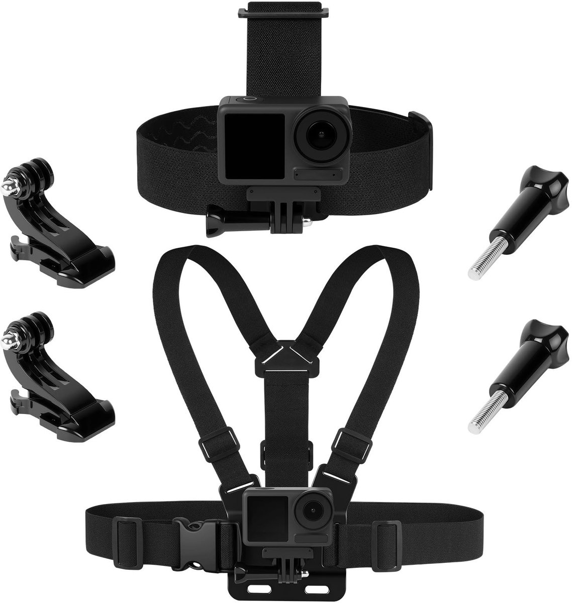 Dailygoods - Accessoireset voor Borstriem en Hoofdband voor Actiecamera's