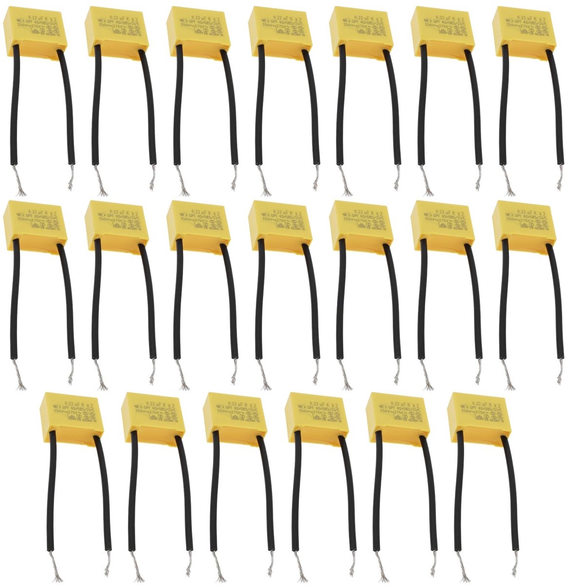 Dailygoods - 20 Stuks 0.22uF 275V AC Veiligheid Condensatoren
