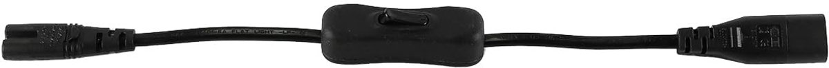 Dailygoods - Verlengkabel 0,3 m met Schakelaarbediening voor IEC 320 C8 naar C7