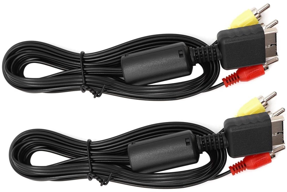 Dailygoods - Cosensi - 2 Stuks AV-kabel voor PS1, PS2 en PS3, 1,8m