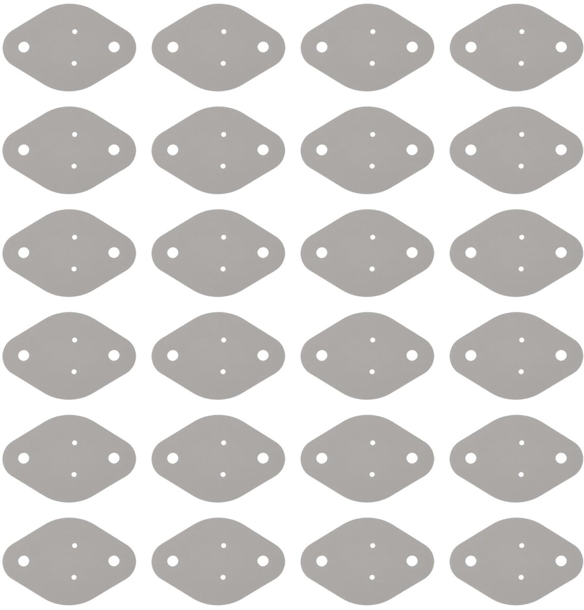 Dailygoods - 100 Stuks TO-3 Transistor Thermische Siliconen Isolator Pads 43x30x0.3mm