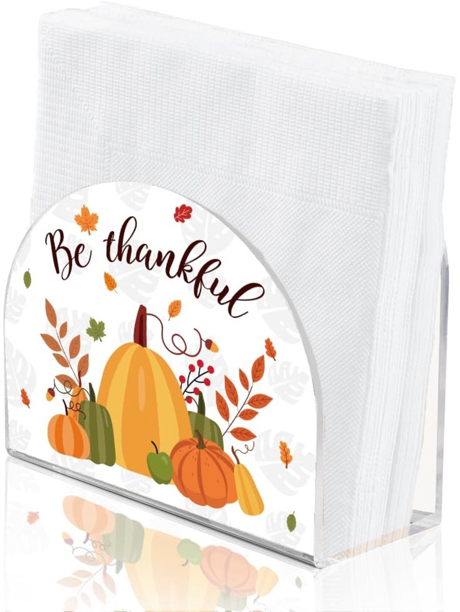 Dailygoods - Acryl Servethouder met Pompoen en Herfstdecoratie