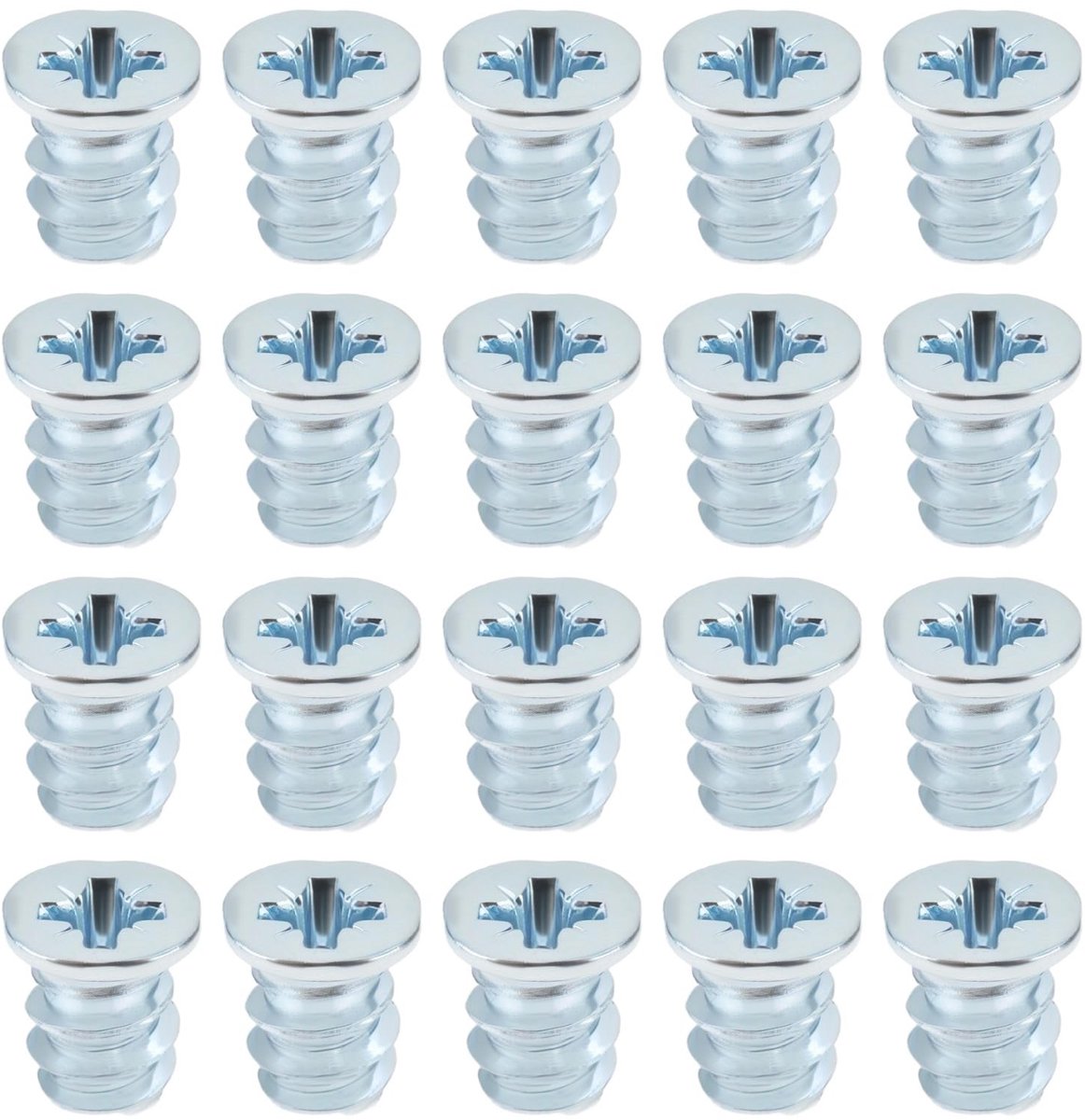 Dailygoods - Set van 20 Compatibele Schuifregelschroeven voor Meubels