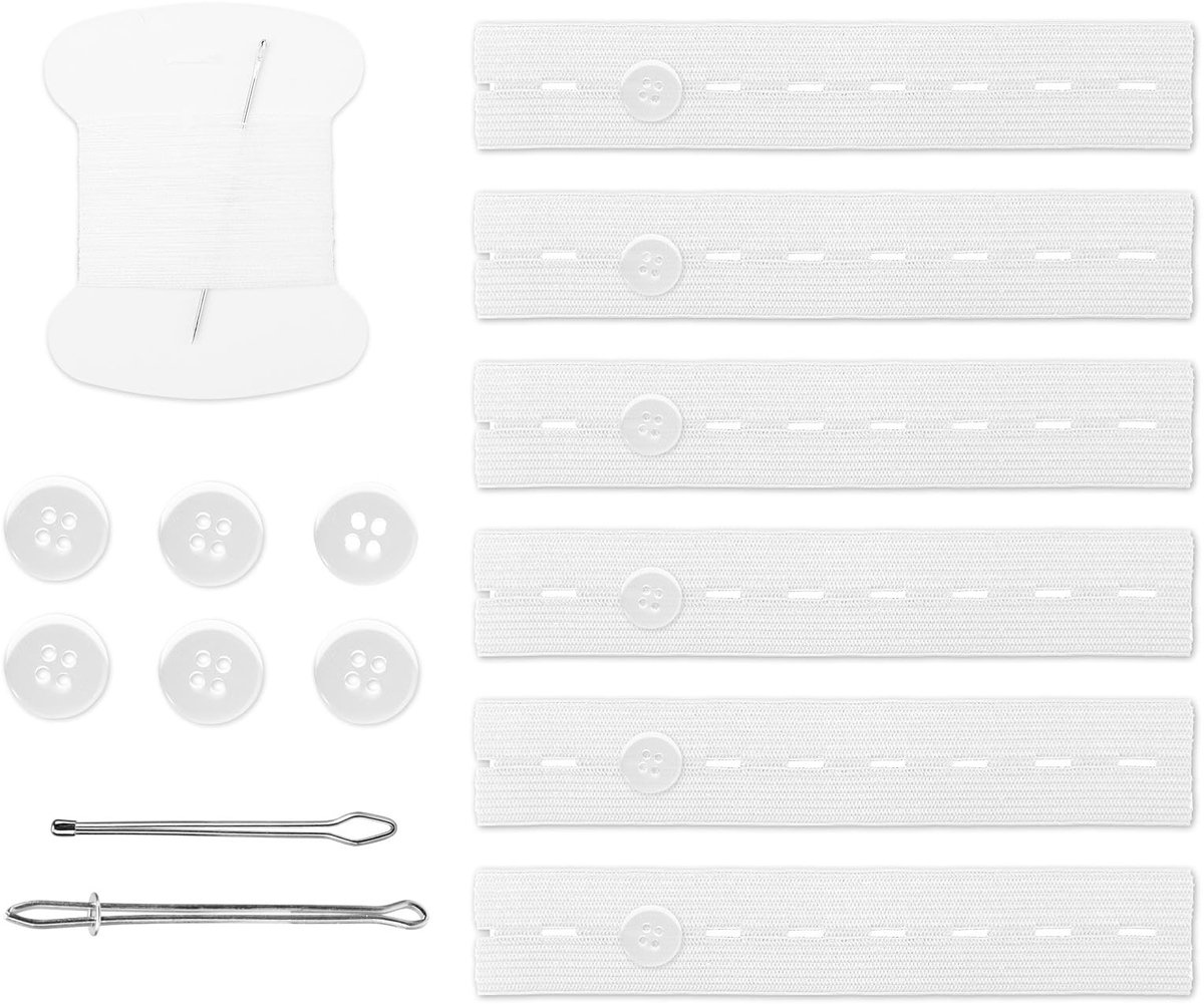 Dailygoods - Cosensi - Set van 6 Verstelbare Taillebandspanners voor Jeans