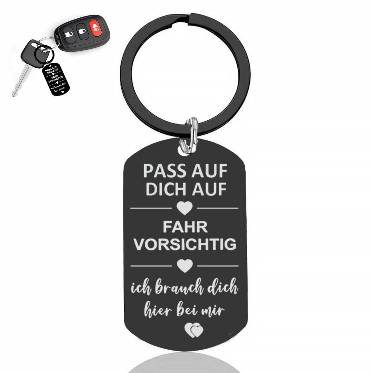 Dailygoods - Dames Sleutelhanger van Roestvrij Staal met Polsband Zilver