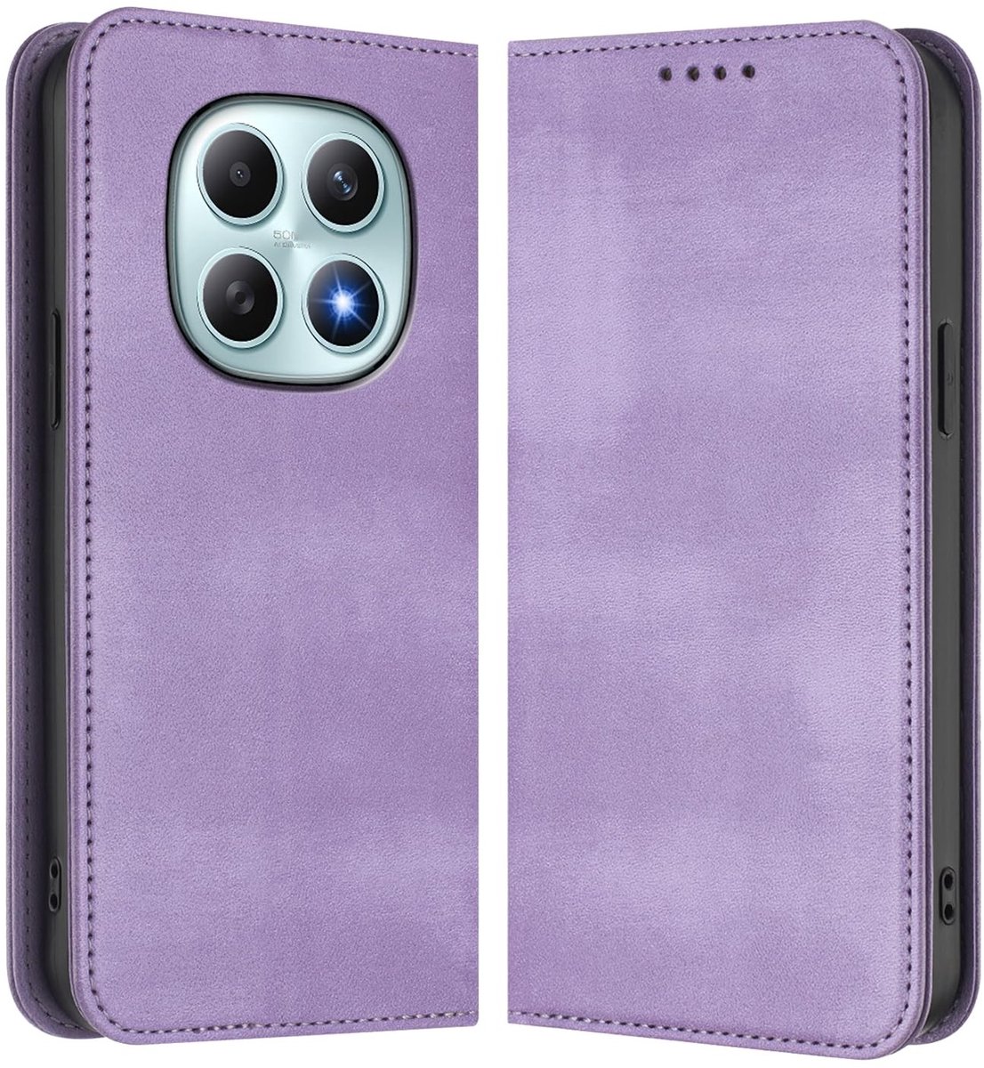 Dailygoods - Wallet Hoesje voor Xiaomi Redmi Note 15 4G, TPU & Leer met Pasjeshouder