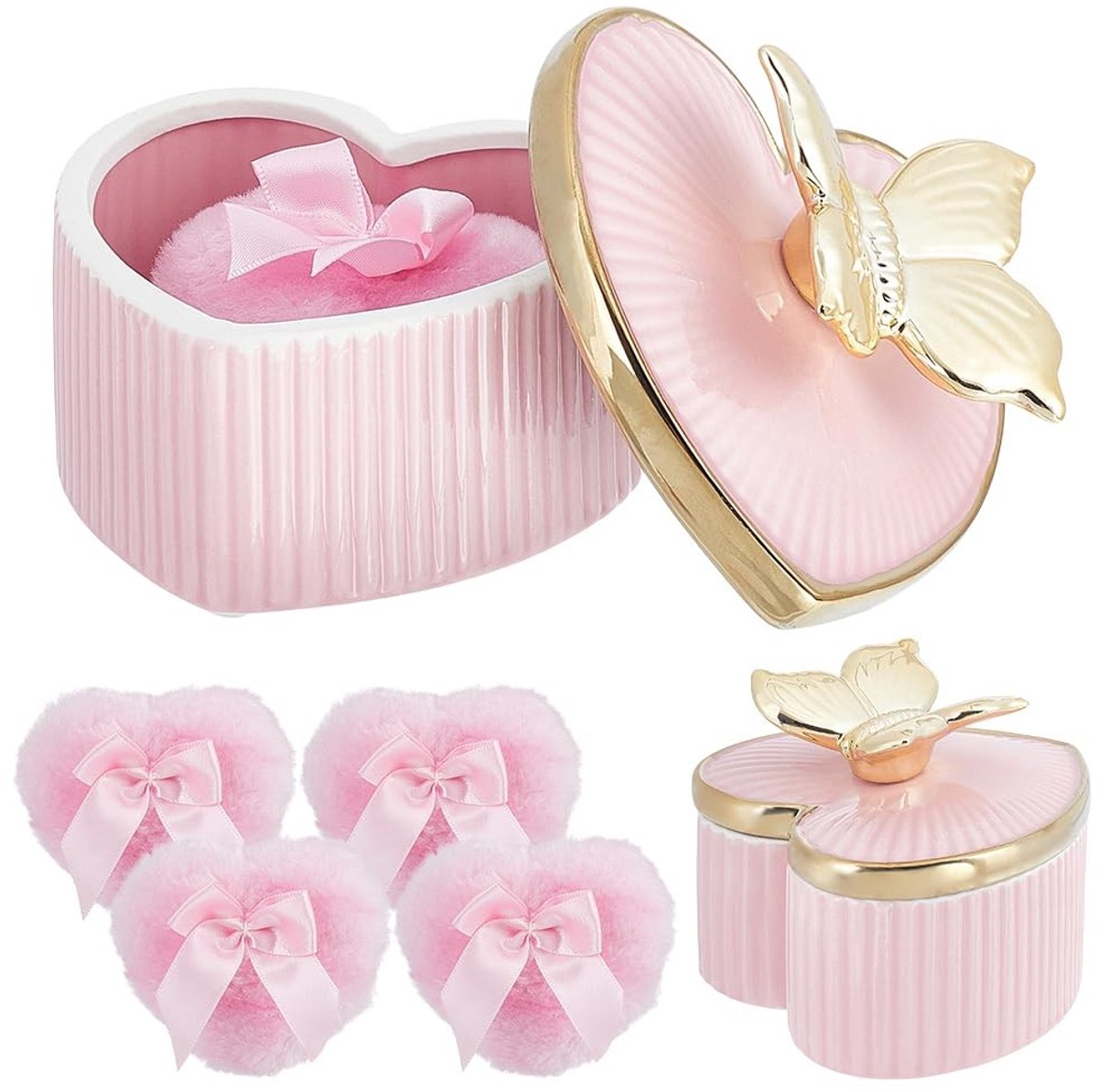 Dailygoods - Grote Body Puff met Opbergdoos voor Make-up
