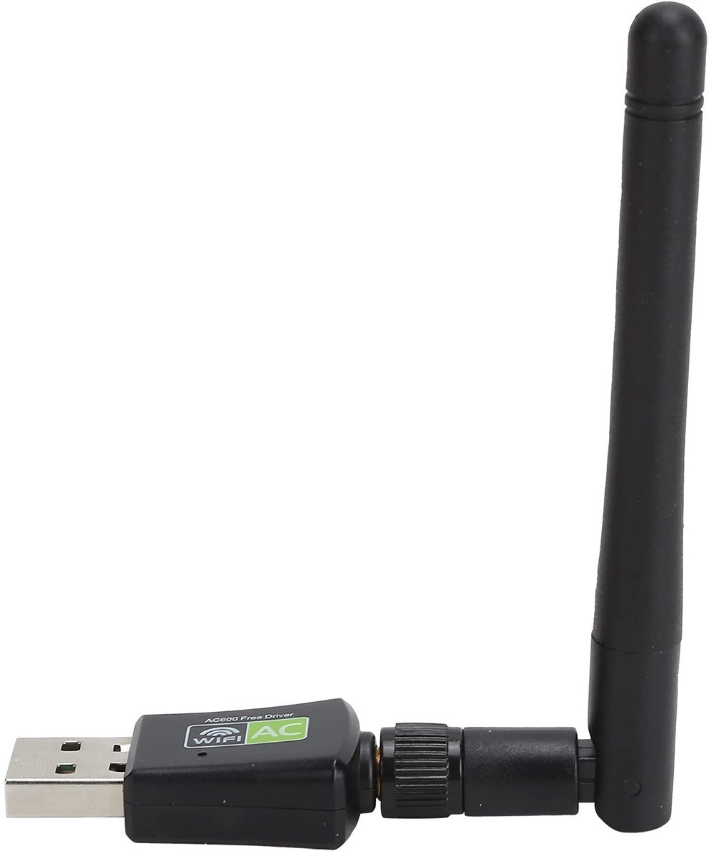 Dailygoods - USB Wifi Adapter Ontvanger - 600Mbps Dual Band - Plug-and-Play