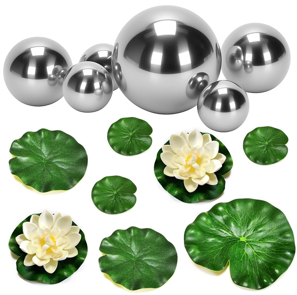 Dailygoods - 6 Stuks Zwemballen voor Mini-Vijver Decoratie