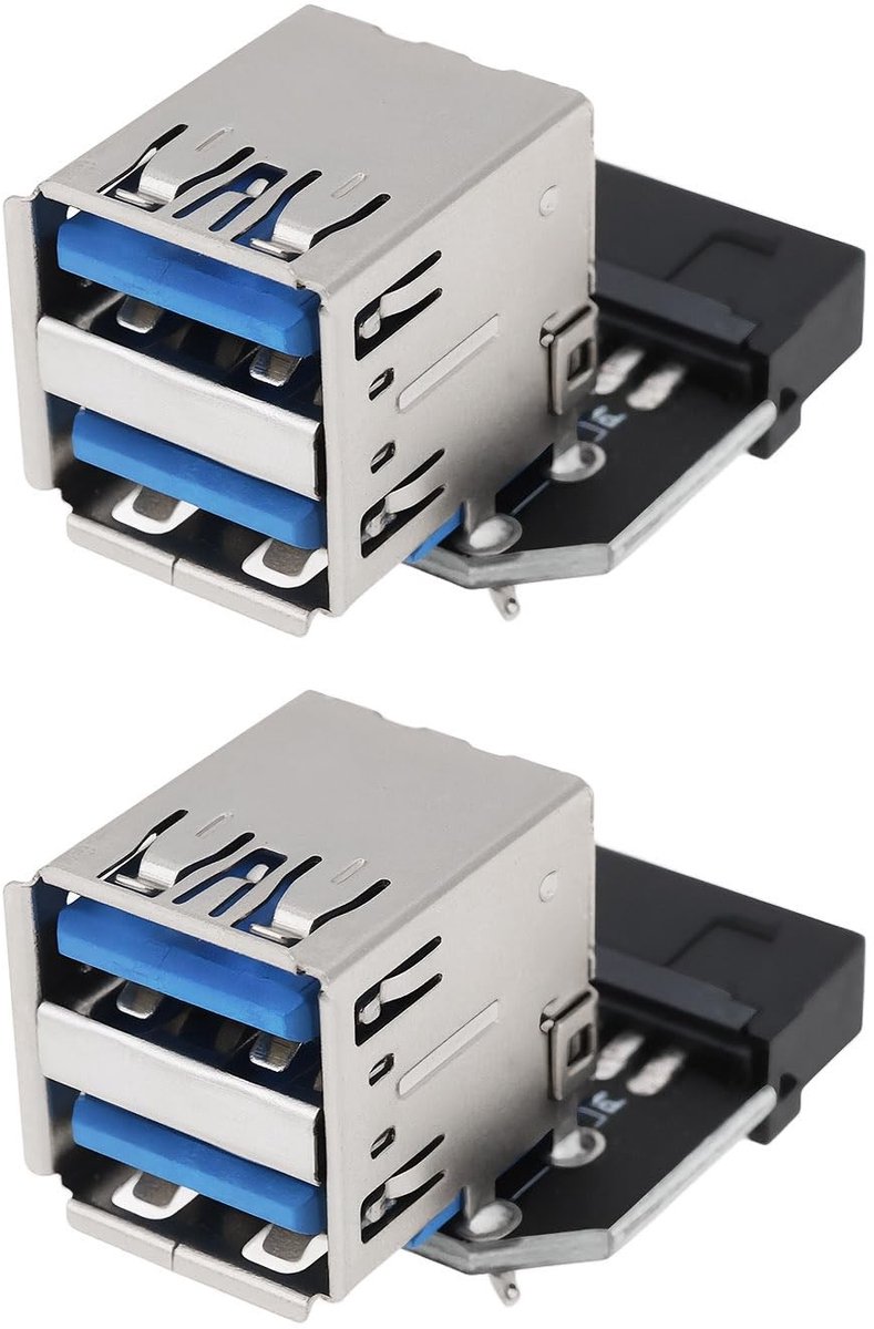 Dailygoods - USB3.0 19PIN/20PIN naar 2 Poorten Vrouwelijke Adapter voor Computer