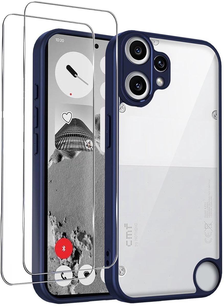 Dailygoods - Transparante Beschermhoes voor Nothing CMF Phone 2 Pro met Gehard Glas