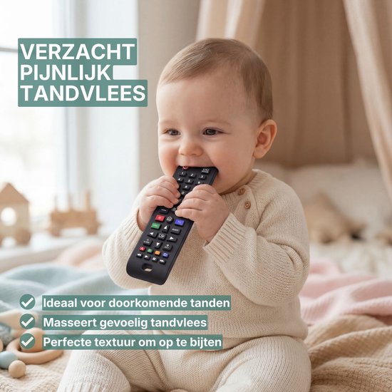 Broemba Baby Afstandsbediening + Baby Telefoon - 100% Siliconen Educatief Speelgoed