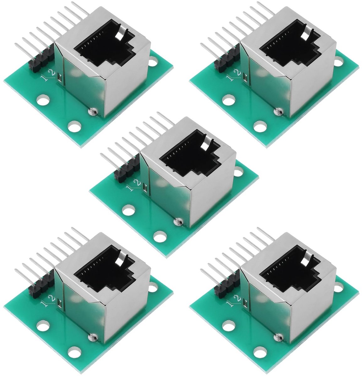 Dailygoods - 5 Stuks RJ45 Connector Breakout Board voor Netwerk Adapter Testen