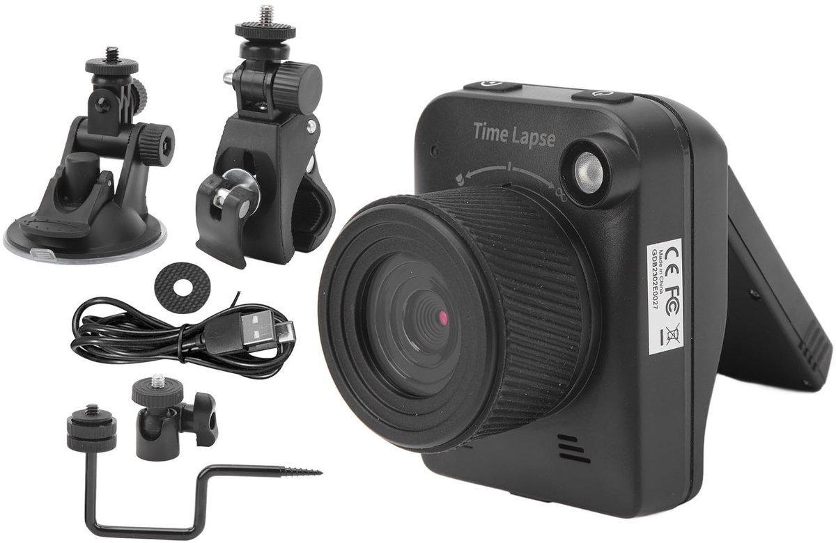 Cosensi - Dailygoods - Dailygoody - Timelapse Camera - 4K - Outdoor Filmopnamen - 32MP - Waterdicht - Macro-opnamen - Geschikt voor Bouwprojecten - Compact formaat