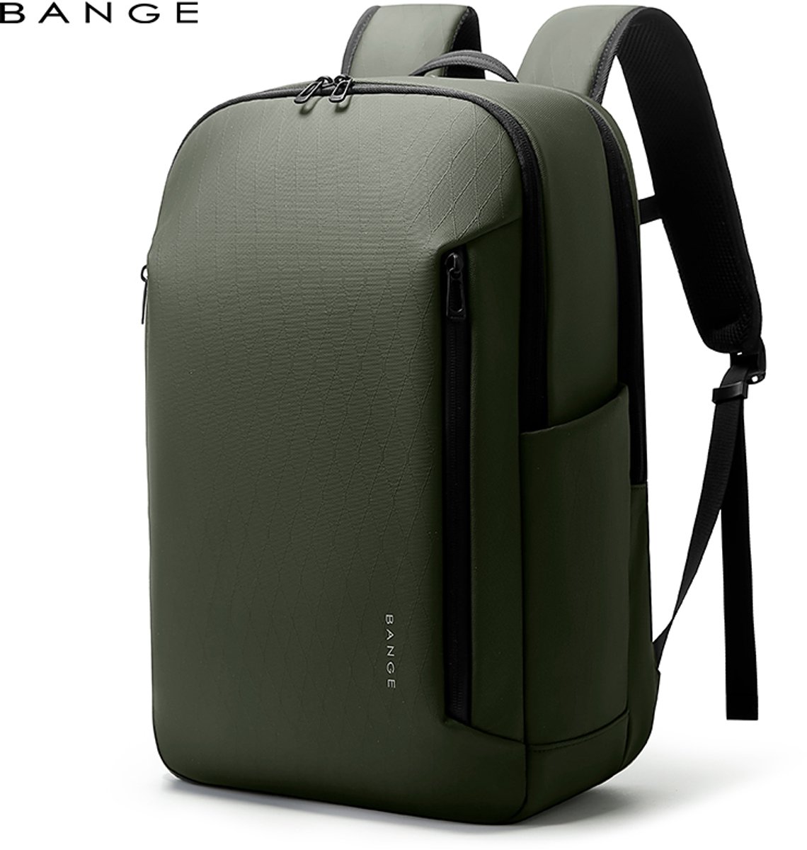 CarryQuest® - BANGE Laptop Rugzak 15.6 inch - Zakelijke Business Backpack - Waterafstotende Rugtas met Laptopvak, Trolleyband, Organizer Vakken & Zijvak - Werktas en Schooltas - Groen