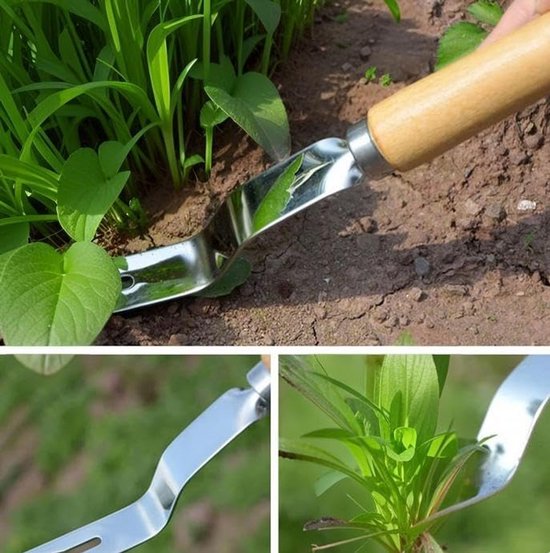 Onkruidverwijderaar Tuin - Paardenbloem Trekker - Gazon Onderhoud - Hefboom Voetpedaal - 2 stuks - Grijs — afbeelding 3