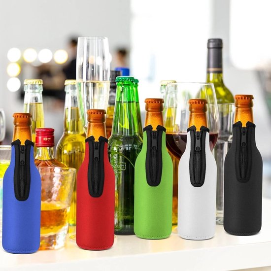 Fles Koelers - Drank Isolator - Dranken Koel Houden - Handen Droog - 2 Stuks - Blauw — afbeelding 5