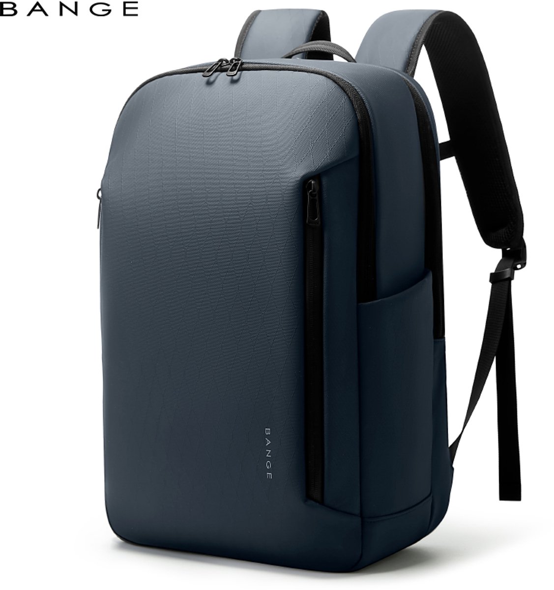 CarryQuest® - BANGE Laptop Rugzak 15.6 inch - Zakelijke Business Backpack - Waterafstotende Rugtas met Laptopvak, Trolleyband, Organizer Vakken & Zijvak - Werktas en Schooltas - Blauw